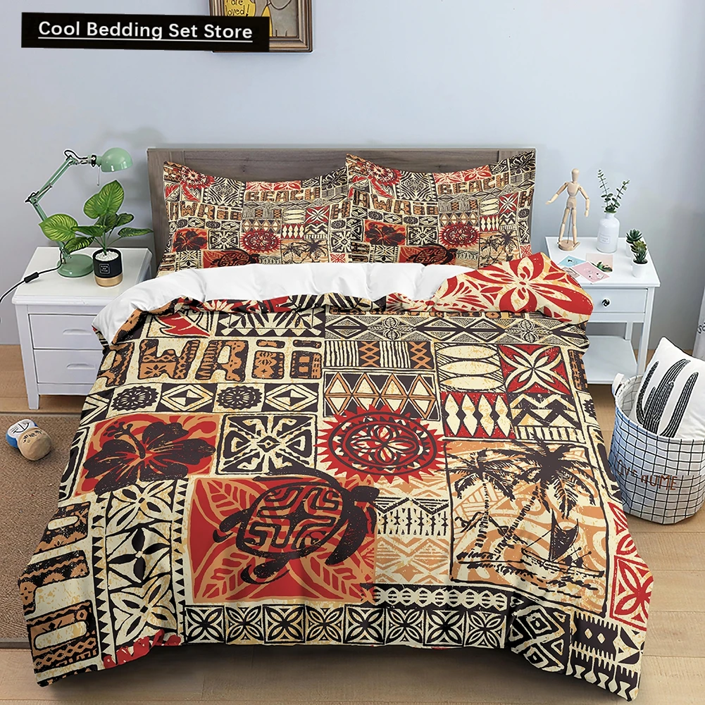 

Geometric Mandala King Queen Duvet Cover Boho Ethnic Style Bedding Set for Teens Adults Mediterranean Soft Polyester Quilt Cover