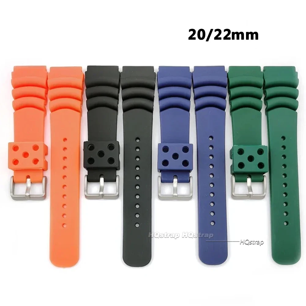 20mm 22mm verdicktes Silikonarmband für Water Ghost Watch, wasserdichtes Armband für Männer und Frauen, universelles Ersatzarmband