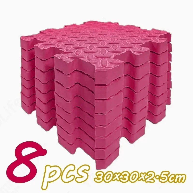8 stks/2.5 cm Dikke Antislip Baby Kruipen Speelkleed Geluiddichte Puzzel Gym Mat voor Kinderkamer en Milieuvriendelijke Puzzel Mat