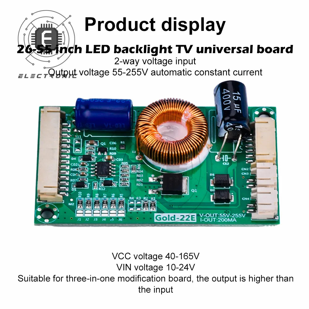 Universal 26 Sampai 60 Inci LED LCD TV Lampu Latar Papan Driver TV Piring Booster Papan Arus Konstan Papan Tegangan Tinggi 55-255V
