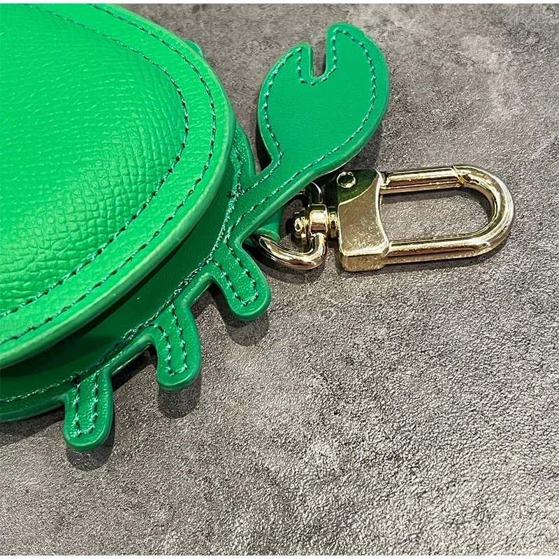 Krabben-Geldbörse, Mikrofaser-Leder, Mini-Geldbörse, Make-up-Kopfhörer-Aufbewahrungstasche, Schultasche zum Aufhängen, Anhänger, Handtasche, Charm-Zubehör – Detail 18