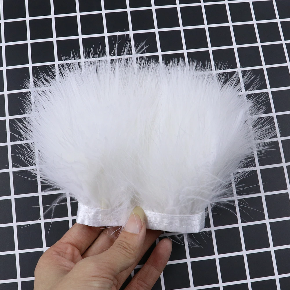 Wholesale Soft Turkey Marabou Feather Trims 8-10cm for Sewing Clothes Fringe Feathers Ribbons Wedding Party Carnival Dress Decor