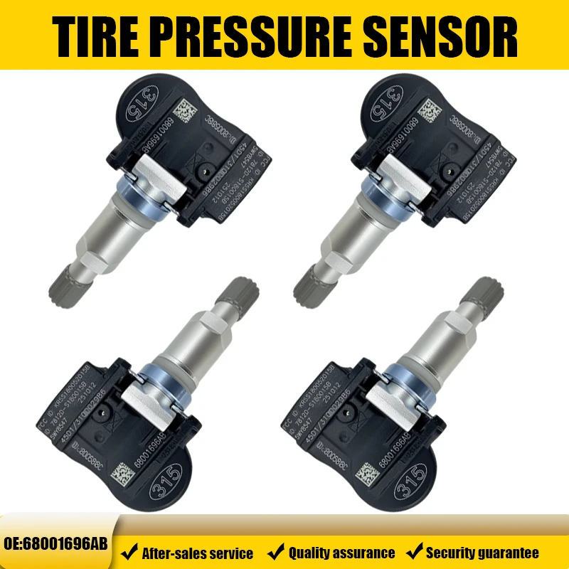 1/4PCS 315MHZ Tire Pressure Monitoring Sensor TPMS 68001696AB,68001696AA Fit for Jeep Compass Chrysler Sebring Dodge Charger