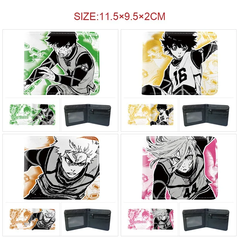 New BLUE LOCK Anime and Cartoon Peripheral Full-color Printed Wallet for Two-dimensional Girls Students Daily Necessities