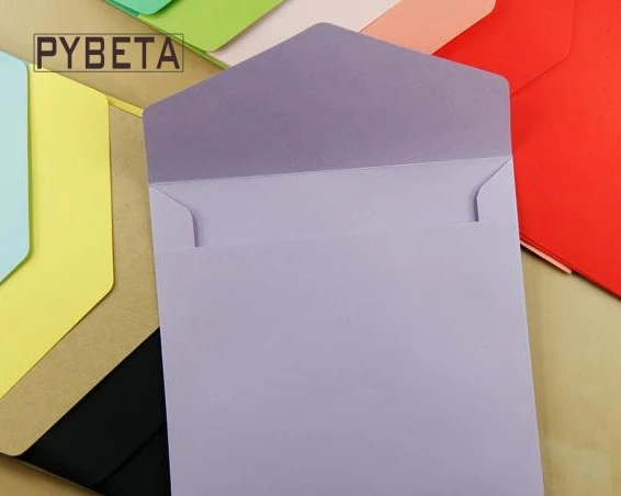 50pcs/lot- Colorful envelopes Kraft Square Envelopes for bank card membership card wedding party invitation