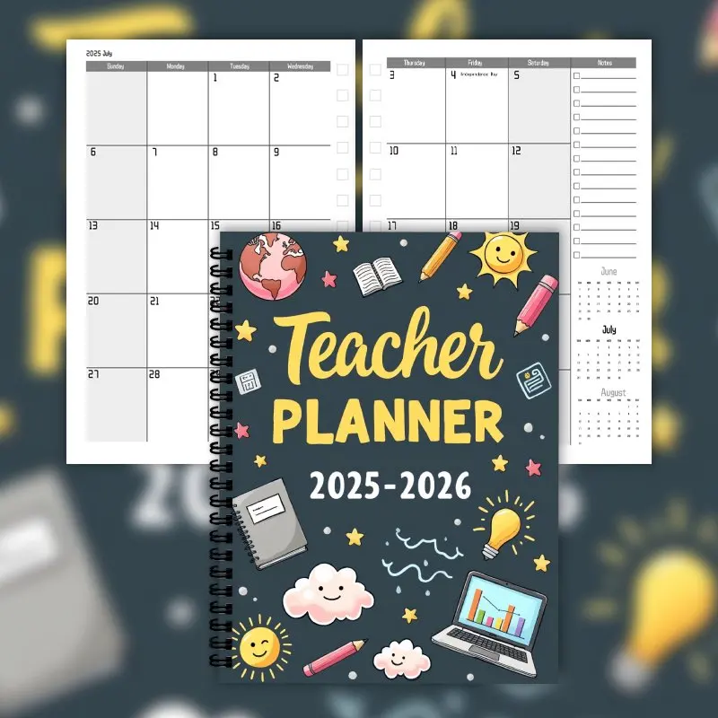 2025-2026 مخطط دروس المعلم، شهريًا، قائانات و جداول المهام الأسبوعية، مناسبة للاستخدام في المكاتب والمدارس والمنظمات #4