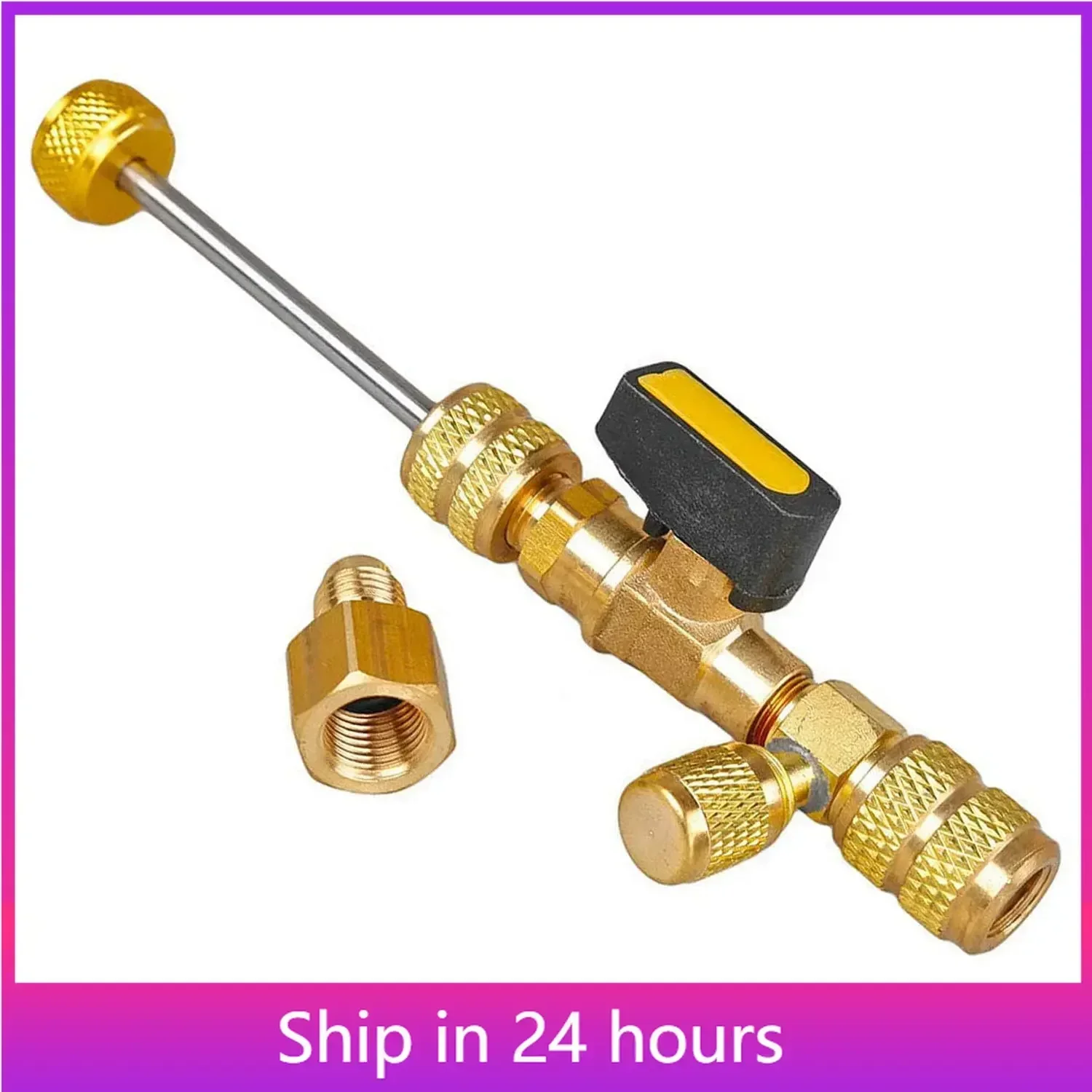 2022 R410A R22 Valve Core Remover Installer Tool with Dual Size 1/4 & 5/16 Port for R404A R407C R134A R12 R32 HVAC System