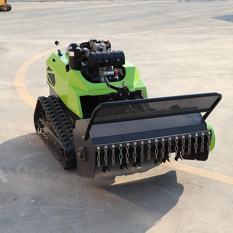 

Cordless industrial controller Automatic crawler mower with new remote control system Robotic generator