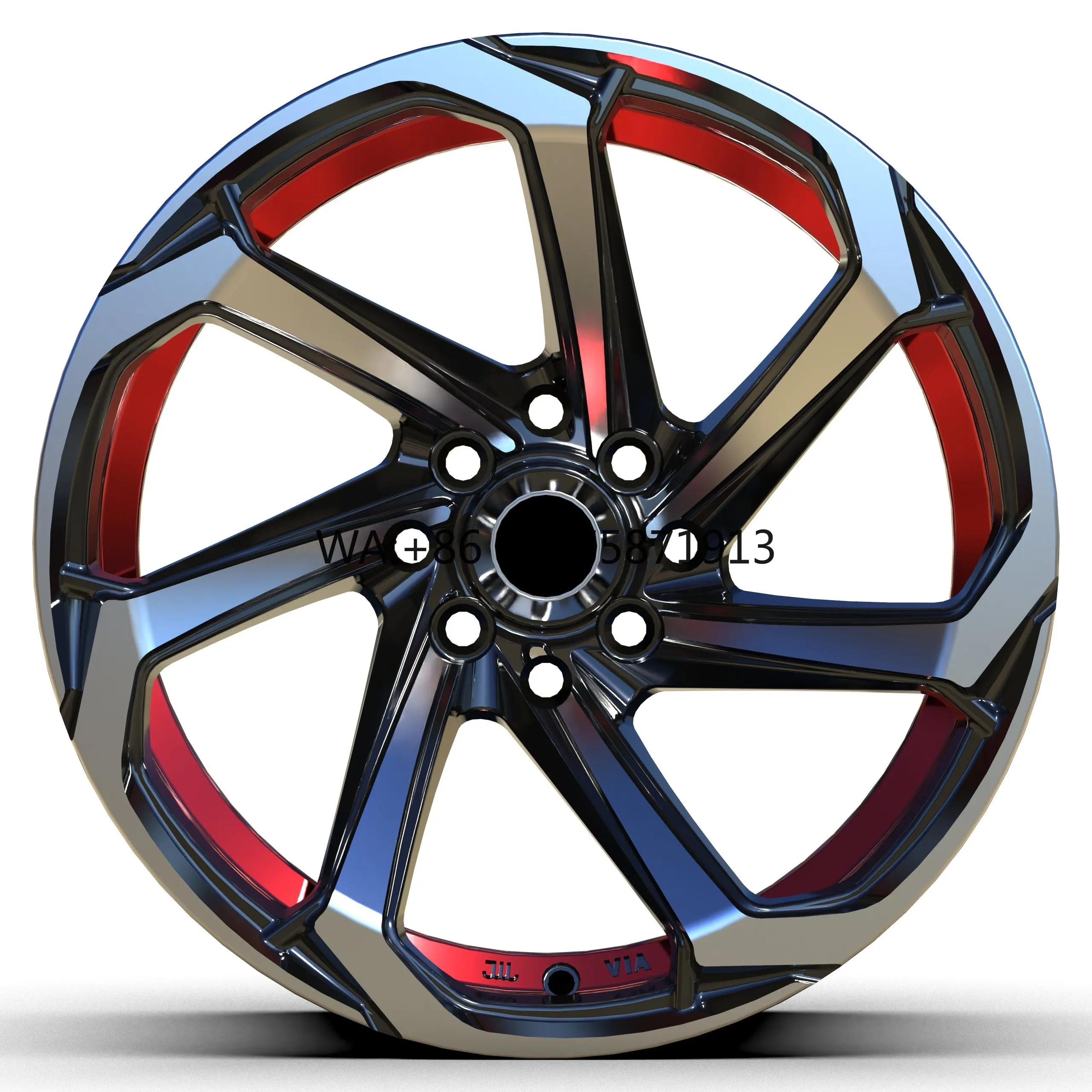For  Customize 15inch 4X100 4X114.3 5X100 5X114.3 Black Red Replica Accessories Car Auto Parts Wheel Rims