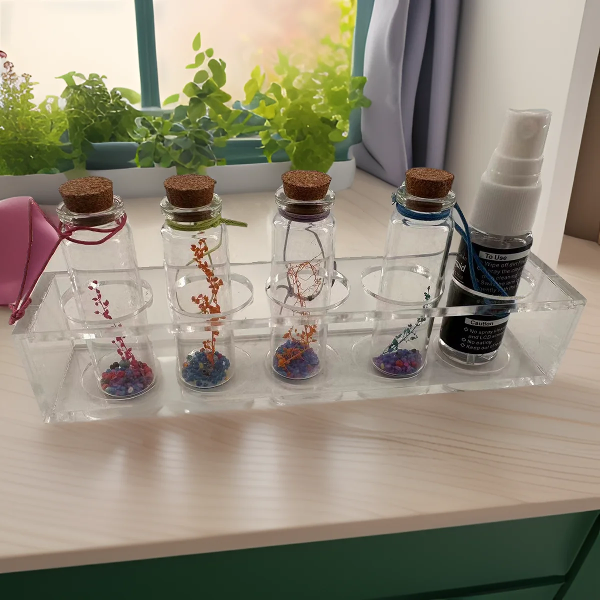 Acrylic Essential Oil Holder For Organizer,Essential Oils Bottles Shelf Storage Rack Display Stand,Perfect Vertically Holder