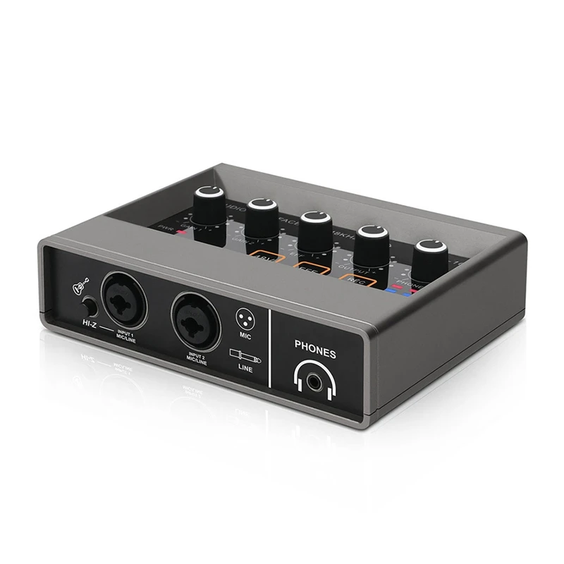 Professional Audio Mixer USB Audio Interface Sound Card DJ Equipment Recording Studio Electric Guitar Converter