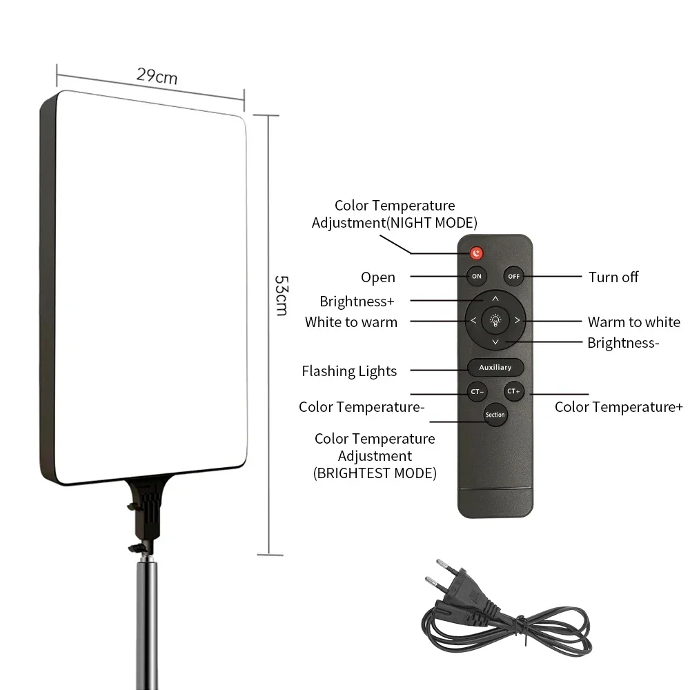 SH 24 ''LED الفيديو الضوئي 90 واط التصوير Selfie عكس الضوء لوحة الإضاءة استوديو الصور بث مباشر ملء LampTripod حامل