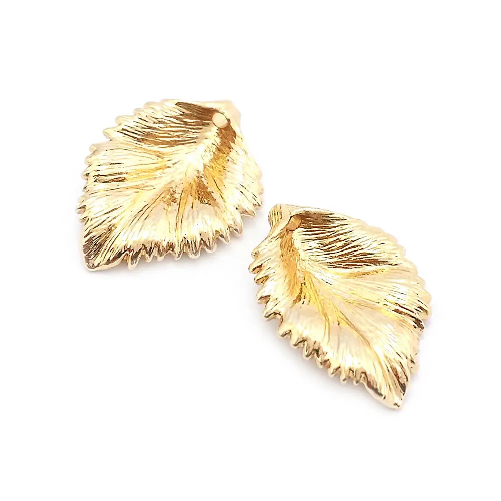 18K Gold Color Brass Tree Leaf Charms Leaves Beads Caps High Quality Diy Jewelry Accessories Making Rosediy official-website