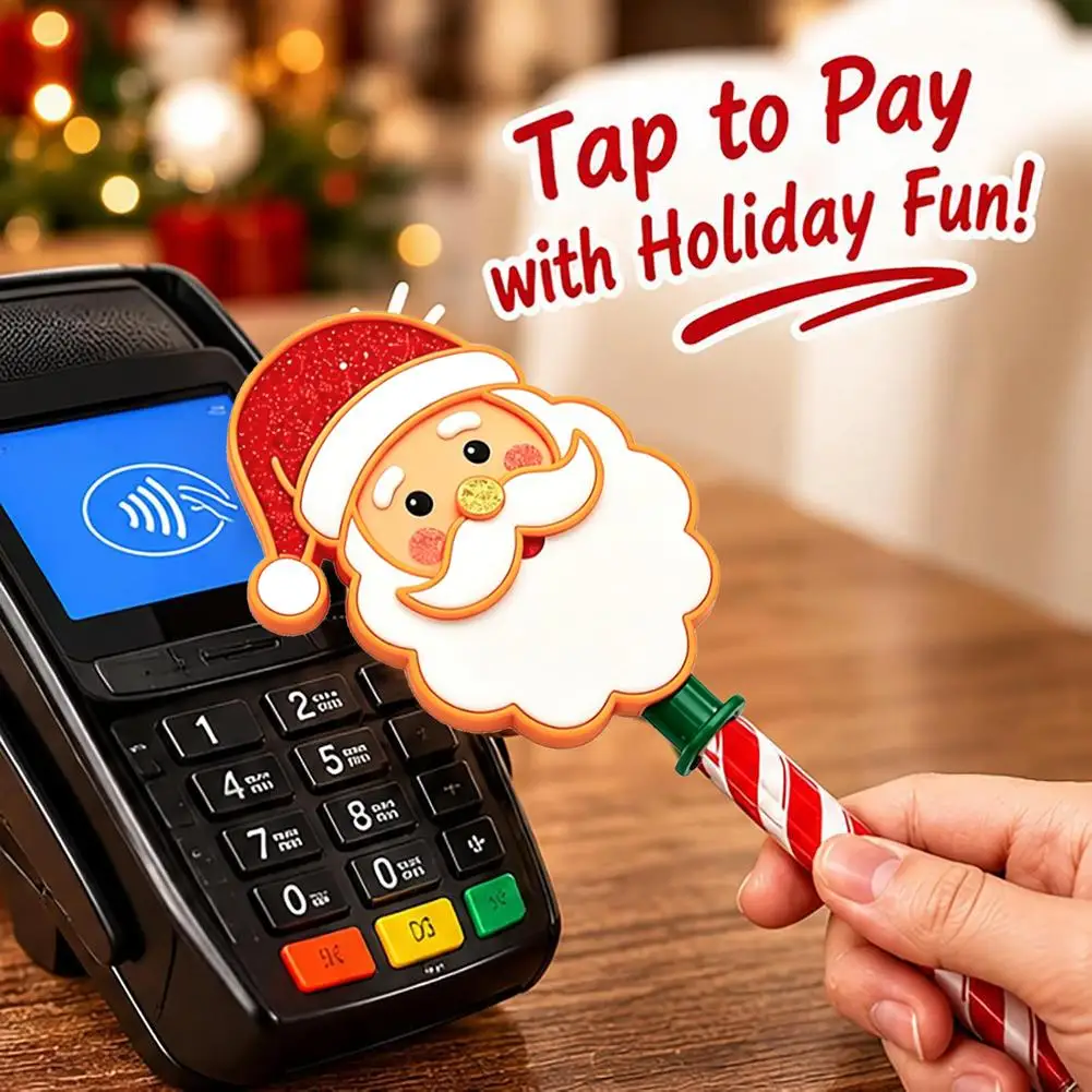 Weihnachtlicher Kreativer Zauberstab für Tap-to-Pay-Funktion, Kreditkartenhalter, Tragbares Weihnachts-Zahlungszubehör, Weihnachtsmann-Zubehör – Detail 9