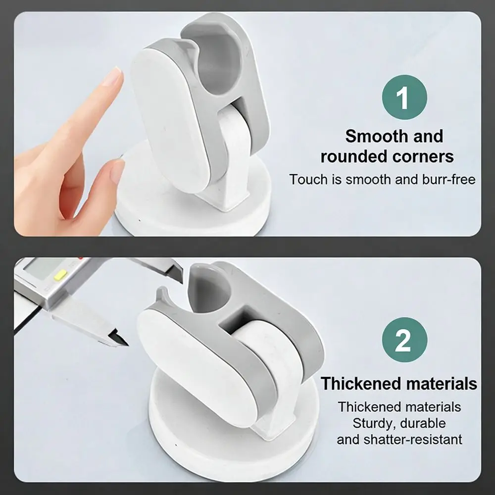 

Universal Plastic Shower Head Holder Waterproof Adjustable Suction Cup Holder Removable Shower Base Bathroom Use