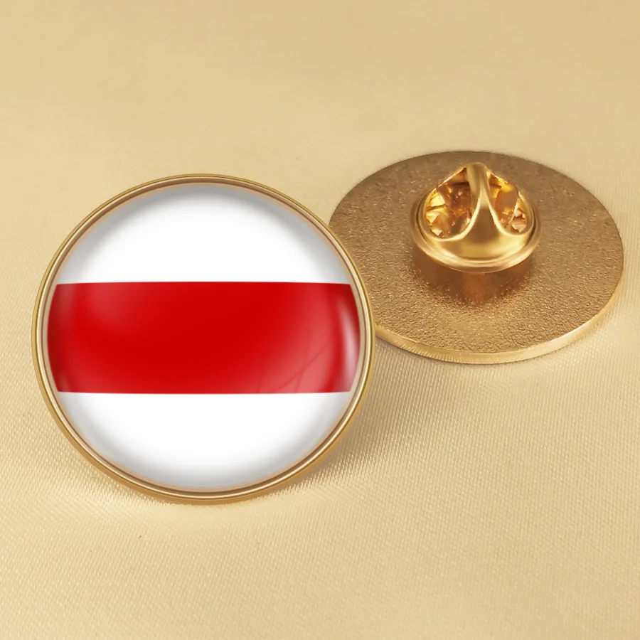 Belarus Historical Flag Lapel Pins Armenia Germany Lithuania Russia Poland Ukraine Kazakhstan National Flag Cross Brooch Badges