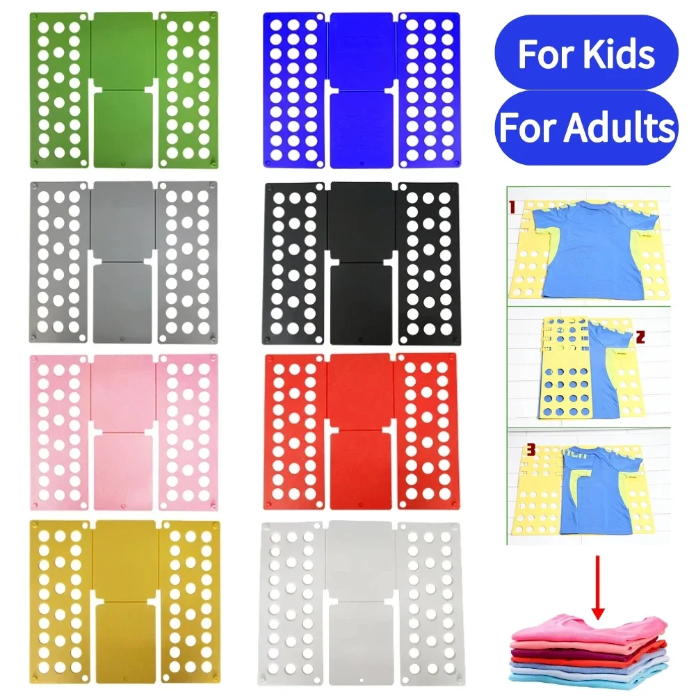 Perforated Board Clothes Shirts Bender Plastic Folding Board T Shirts Folder Board for Closet Cabinet Organizer Bathroom Storage