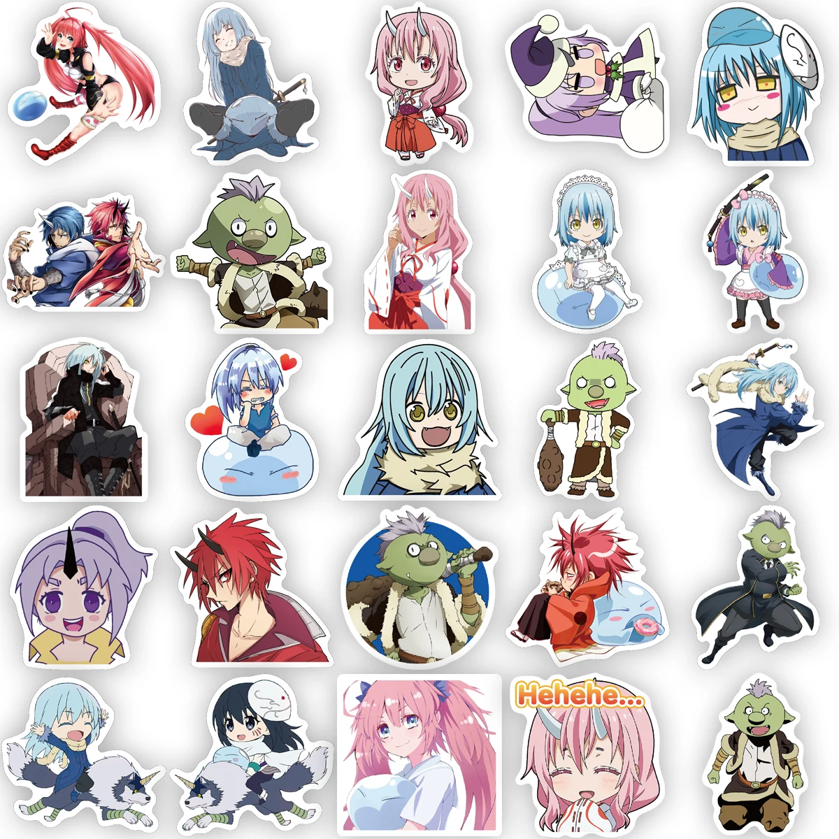 50PCS Bandai  stickers The Slime Diaries Cartoon DIY mobile phone suitcase notebook waterproof decorative stickers