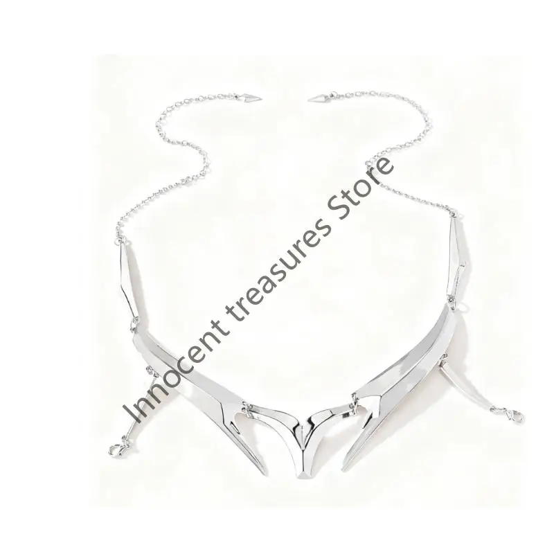 3XUA Футуристическая цепочка на подбородок в стиле панк, маска для лица, украшения для тела, предметы искусства