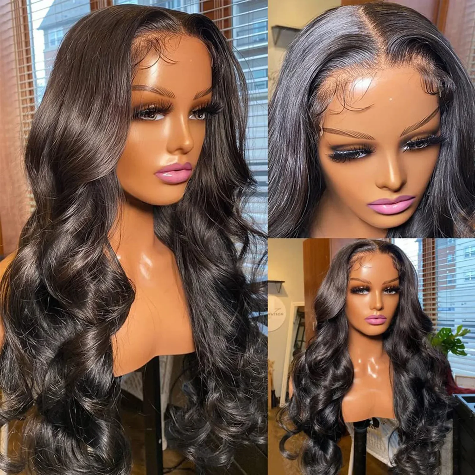 Synthetic Wig New European And American Wig In The Long Curly Hair Full Head Set Large Wave High Temperature Silk Wigs