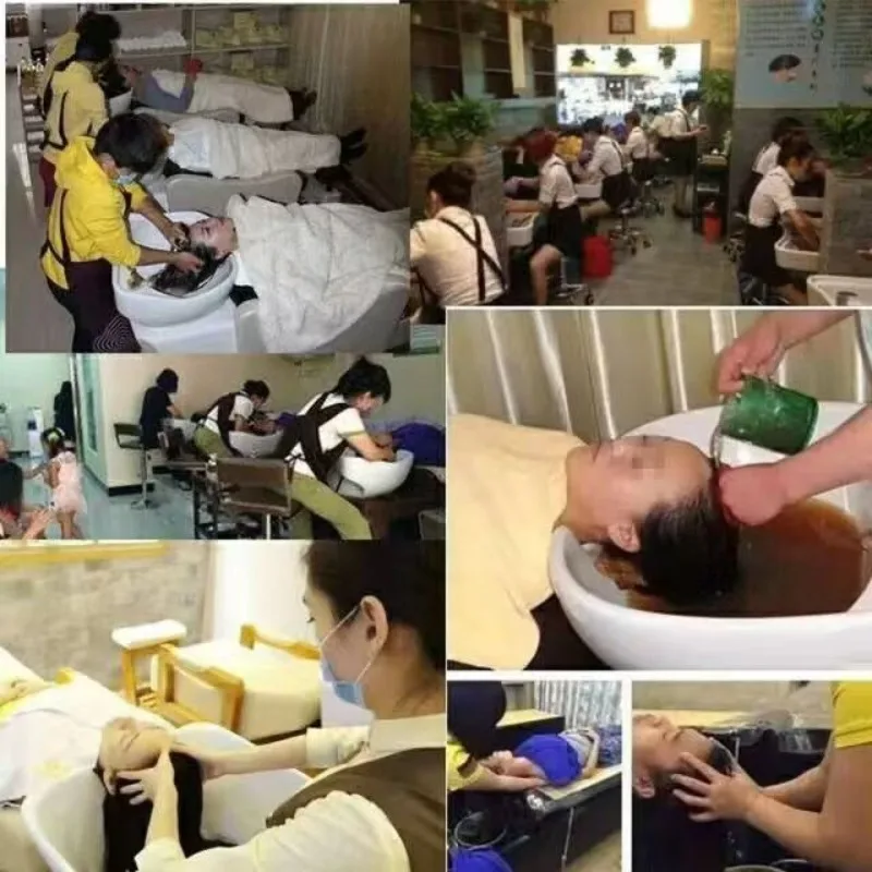 مسحوق شامبو نباتي للعناية بالشعر الصحي 500 جرام مسحوق شامبو شعر سميك فعال من Heshou Black Ganoderma Lucidum