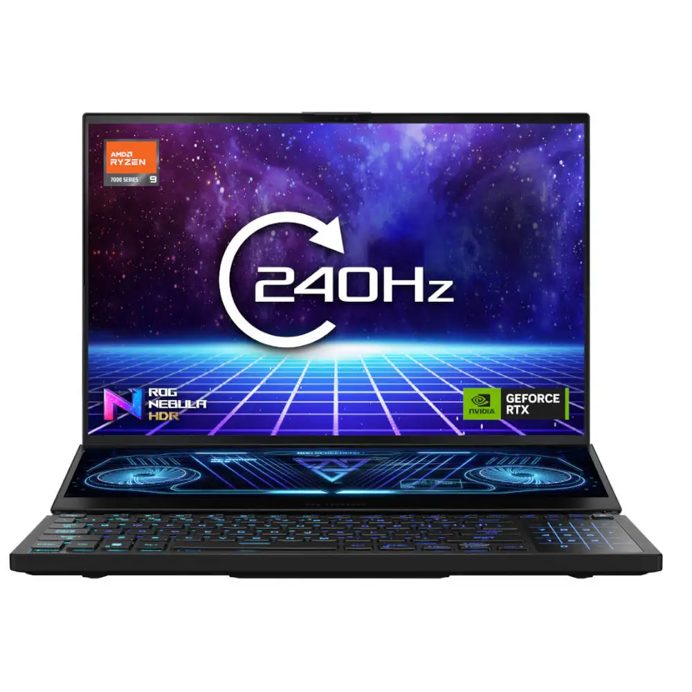 Laptop Layar Ganda ROG Zephyrus Duo 16, AMD Ryzen 9 7945HX, RTX 4090 16GB, Laptop Gaming
