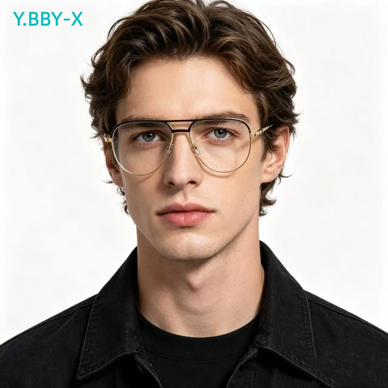 

Y.BBY-X Oval Reading Glasses Women Men Retro Double Bridges Glasses Fashion Pilot Glasses Presbyopia Eyeglasses