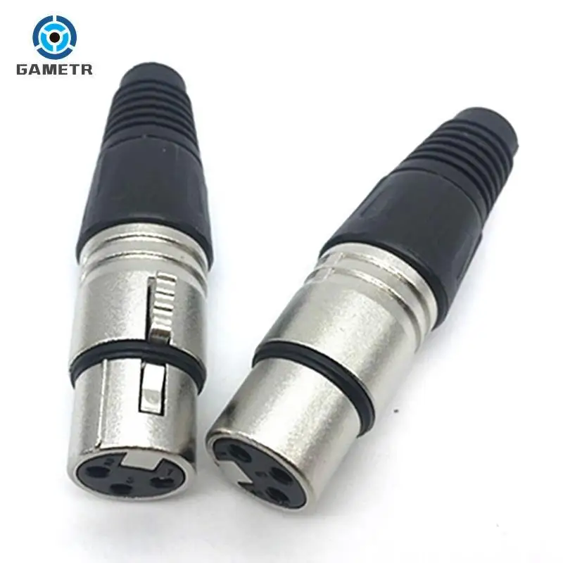 1pc Male & Female 3-Pin 4-Pin 5-Pin XLR Mikrofon Audio Kabel Stecker Anschlüsse kabel Terminals