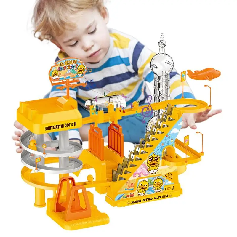 Climbing Duck Christmas Toys Christmas Roller Coaster Toy With Climbing Ducks Christmas Roller Coaster Toy Slide Playset With