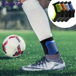 BraceTop 1 PC Compression Ankle Protector Football Ankle Support Basketball Ankle Brace Protective Outdoor Sports Gym Accessory