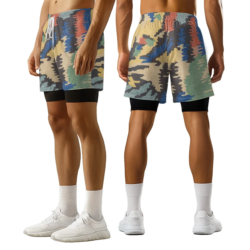 

2024 New original design Graffiti Summer 3D Premium Print Casual trend Sports High Street Ice skating camo shorts