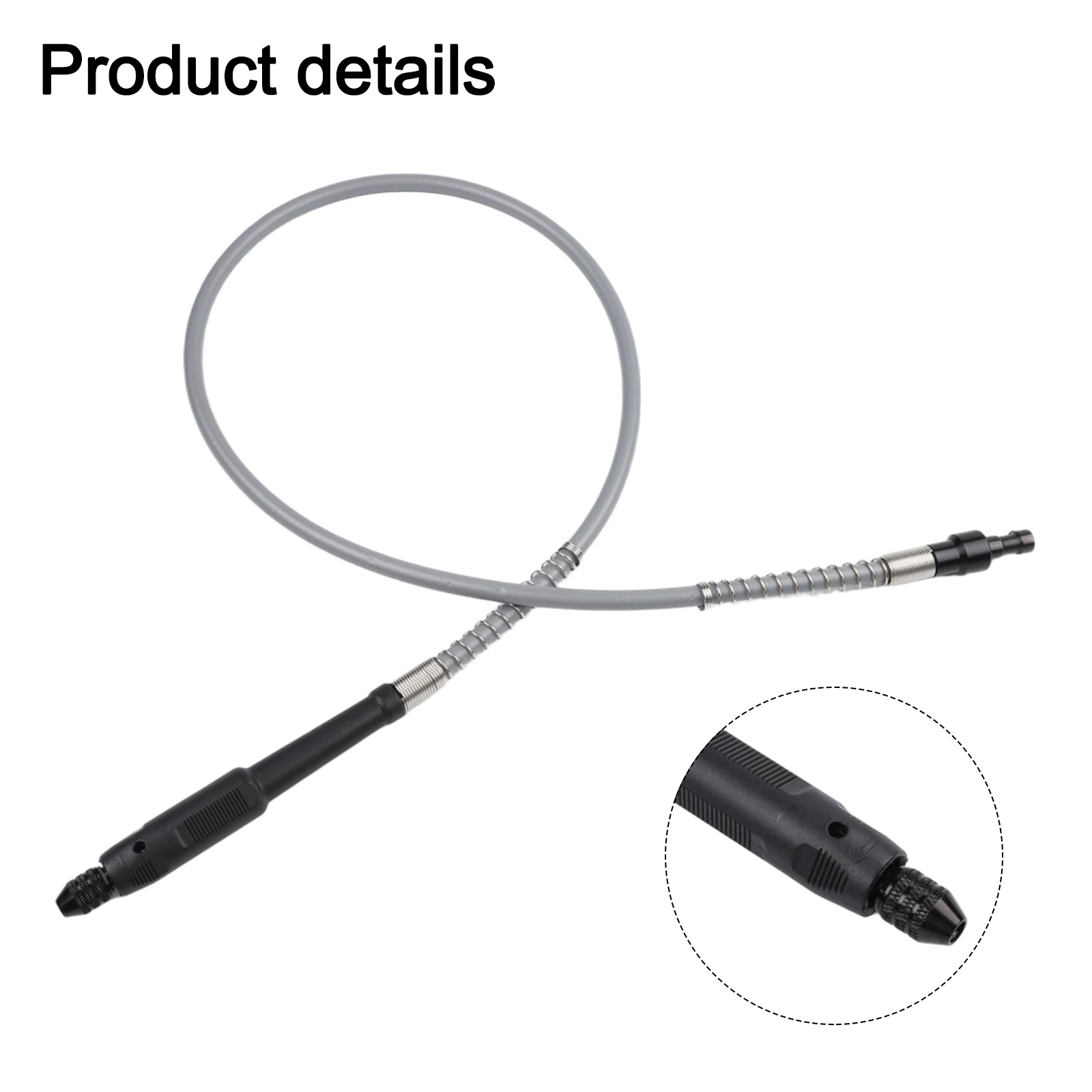 Grinder Handle For Flexible Shaft with Protective Spring and Wide Clamping Range 0.3mm to 3.1mm for Various Engraving Bits