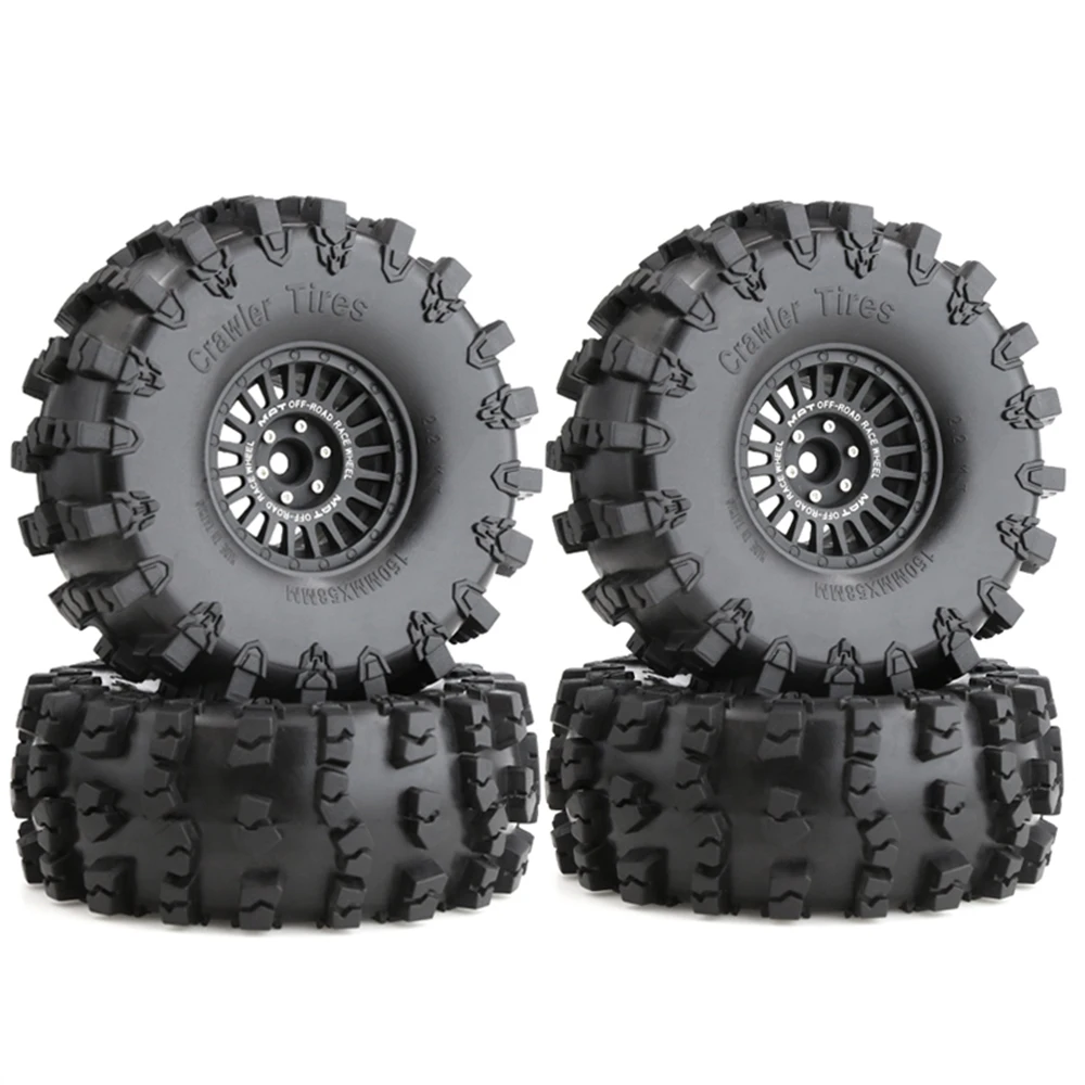 2-4pcs 150mm*58mm Rubber Tyre 2.2 Wheel Tires For 1/10 Rc Crawler Wraith Trax Rr10 Scx10 Wrangler Yeti 90026 90020 90031 90056