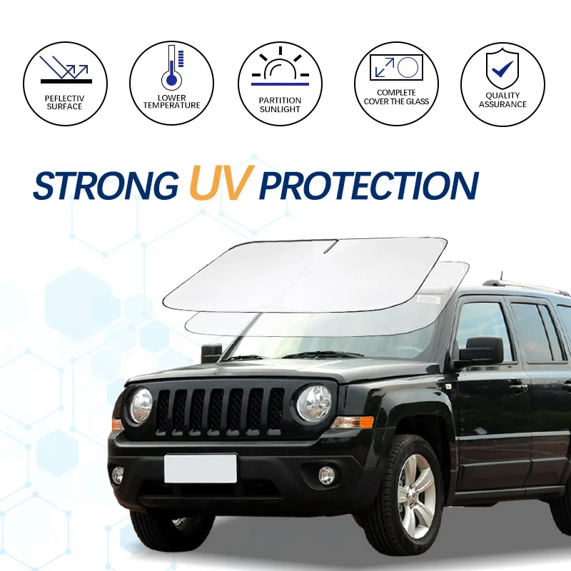 

Windshield Sun Shade For Jeep Patriot MK74 Sunshade Sun Visor Protector Foldable Blocks UV Rays Keep Your Car Cooler