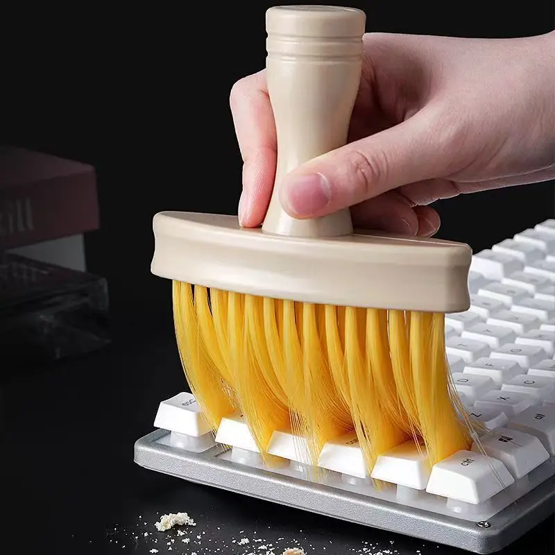 Multifunctional Plastic Keyboard Dust Cleaning Brush Car Vent Soft Bristle Duster for Laptop Window Groove Seat Gap PC Cleaner