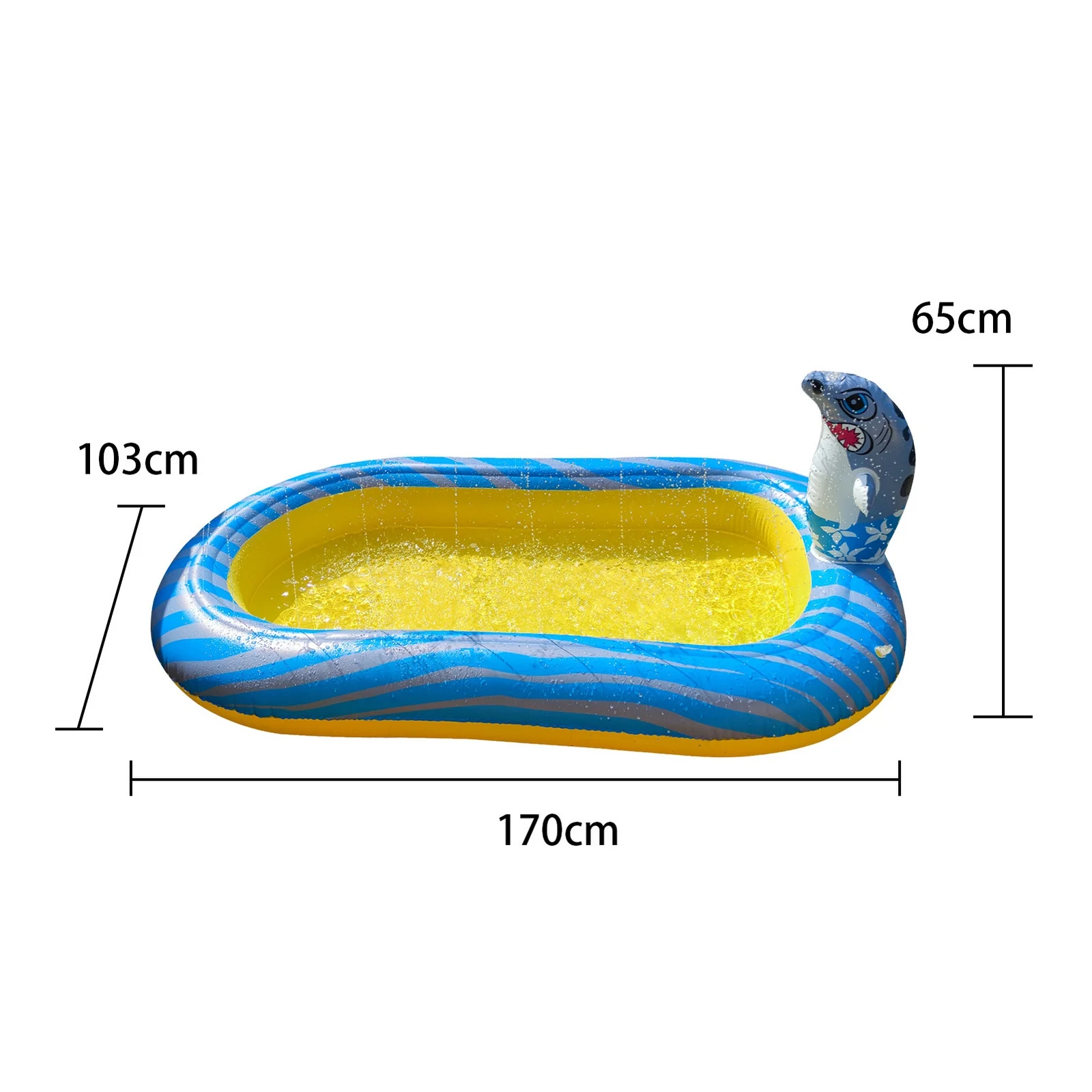 3 in 1 Inflatable Sprinkler Pool for Kids Baby Cushion Outdoor Splash Pad Toddlers Children Backyard Fun Water Toys