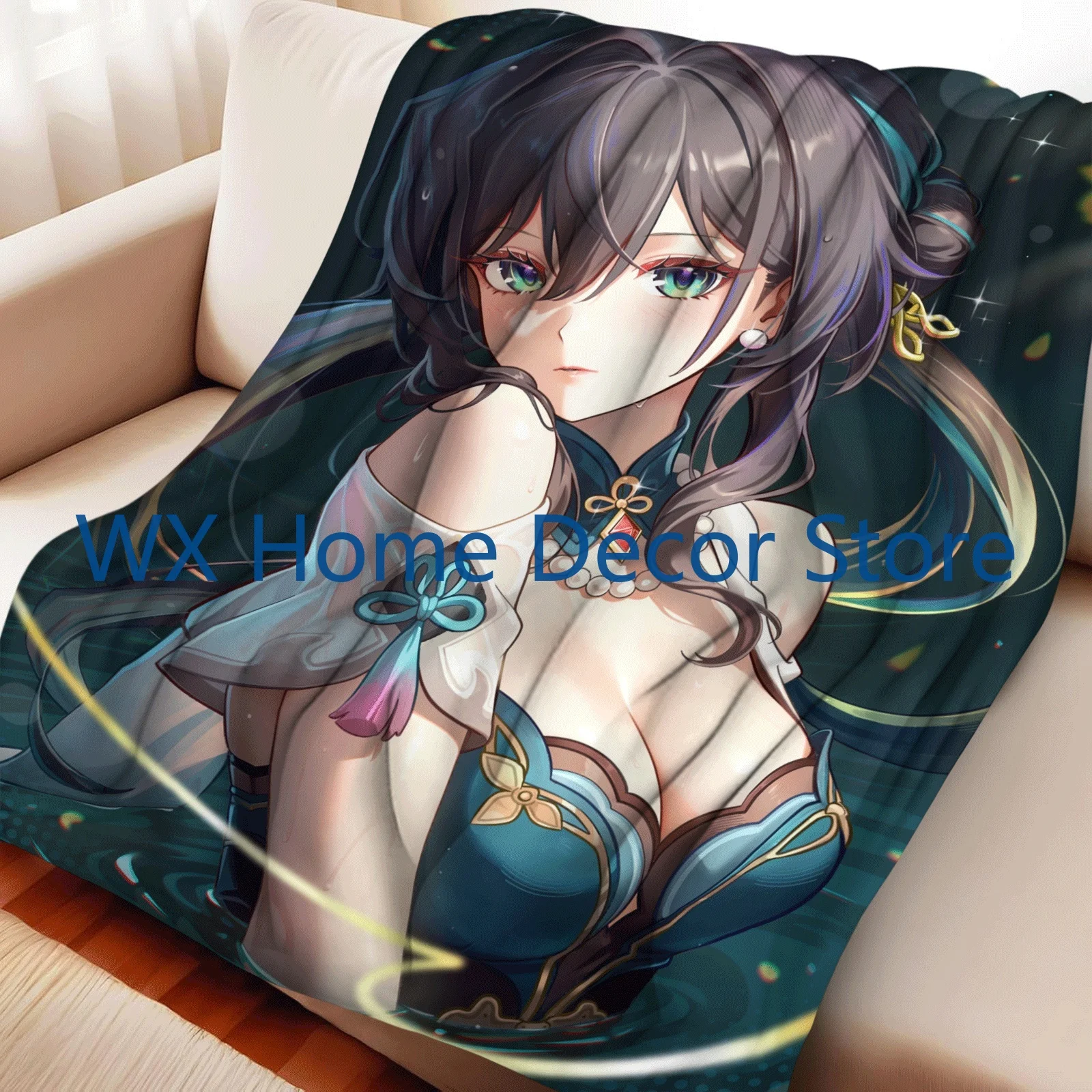 

Anime Honkai Star Rail Ruan Mei Decorative Sofa Blankets for Winter Bedroom Decoration Boho Home Decor Bedspread on the Bed
