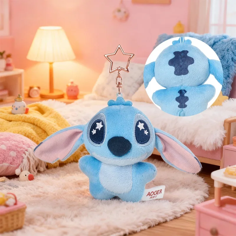 جديد ديزني غرزة قوس قزح كاندي فول سلسلة أفخم دمية kawaii على ظهره سستة أفخم المفاتيح الديكور القطن دمية هدية عيد