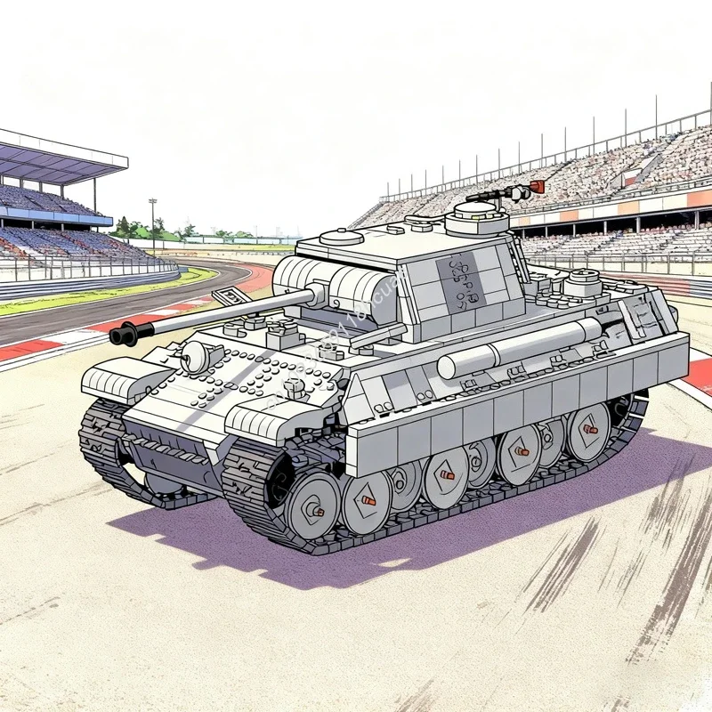 

1957pcs MOC 1 scale Remote contolled Panther Model Building blocks Christmas gift Architecture Assemble idea Brick toy Kids