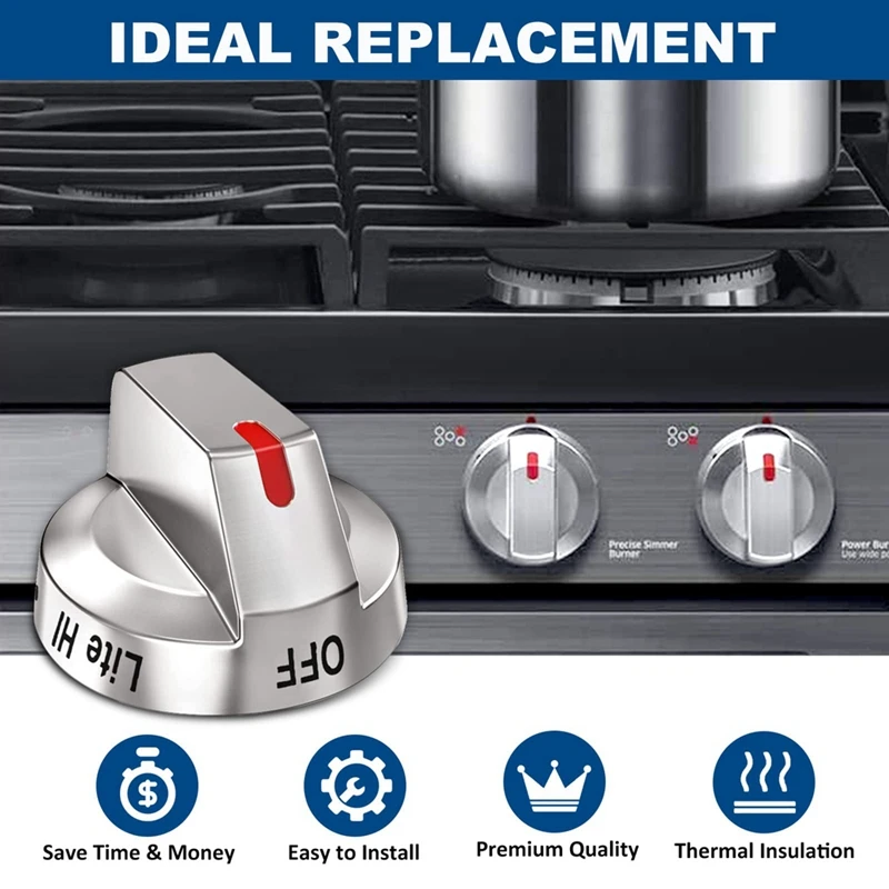 2 pçs DG64-00473A fogão forno botões superior queimador controle dial botão para samsung nx58h5600ss nx58h5650ws acessórios de substituição