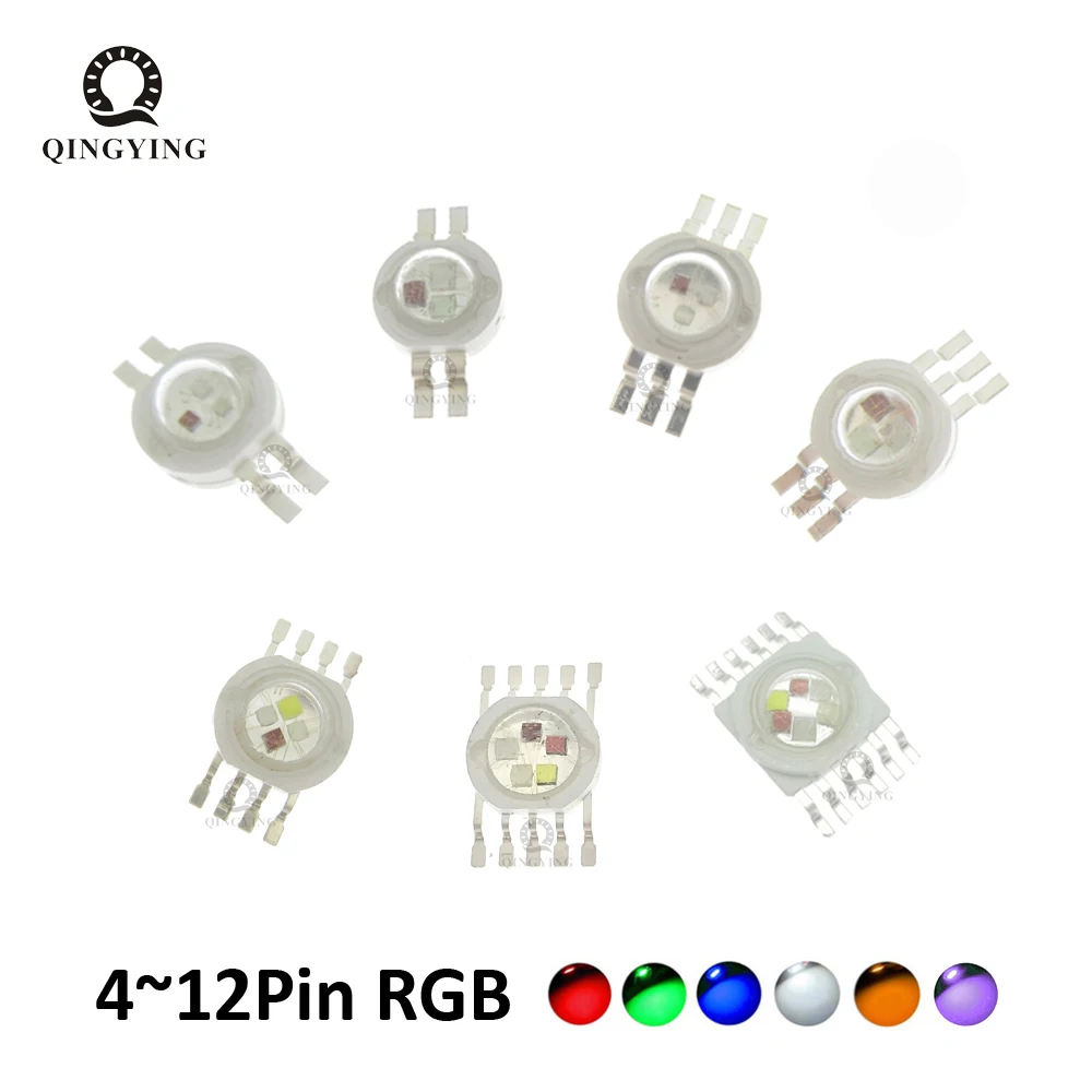 RGB RGBW RGBWW RGBWY RGBWYV High Power LED Chip 3W 4W 5W 6W 15W 18W Colorful For DIY molding LED Stage Light Source Beads