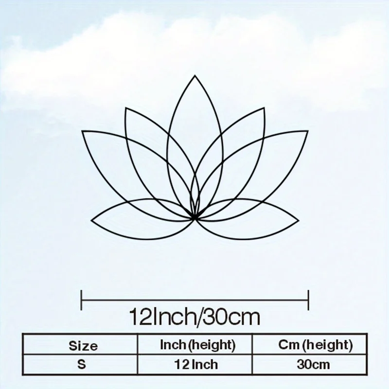 CIFBUY Iron Wall Art Zen Lotus Metal Sculpture Rustproof Hanging Plaque Indoor Outdoor Meditation Room Home Decor Sign
