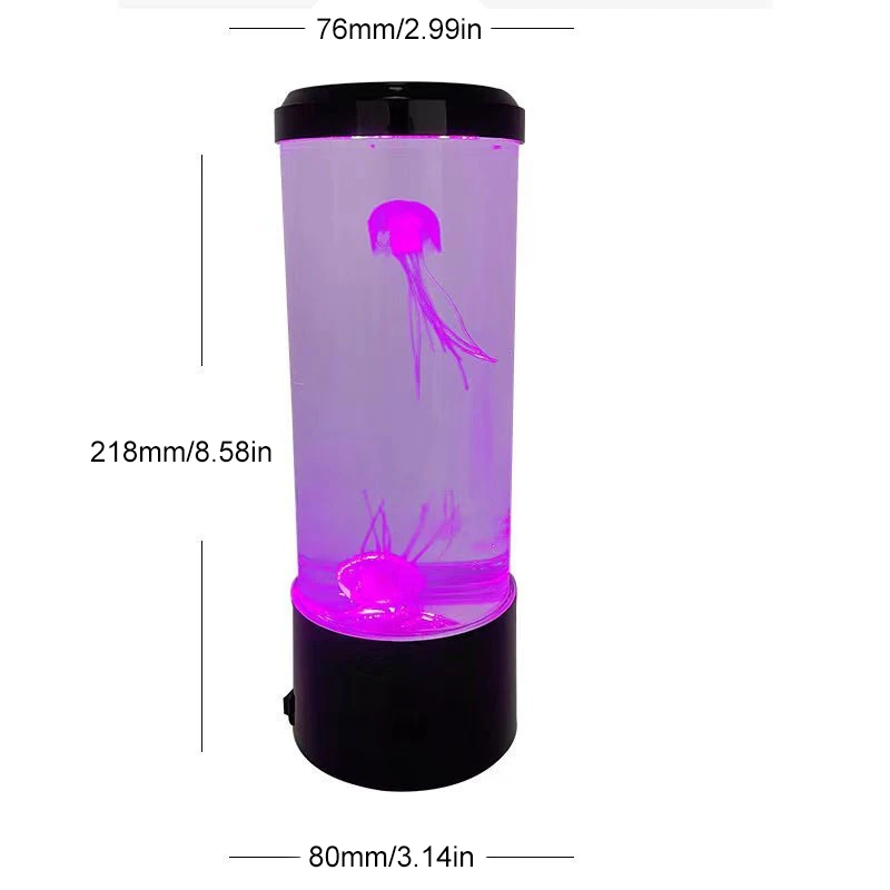 LED Fantasy Jellyfish Light Lamp 7 Color Setting Jellyfish Tank Table Lamp Decorations Girl Bedroom Ornament Pendant Home Decor