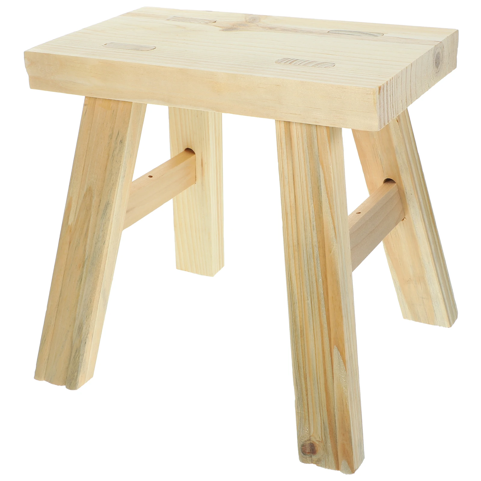 

Solid Wood Stool 24x14.5x23cm Kids Mini Bench Home Office Small Wood Step Use Practical Storage Portable Comfortable