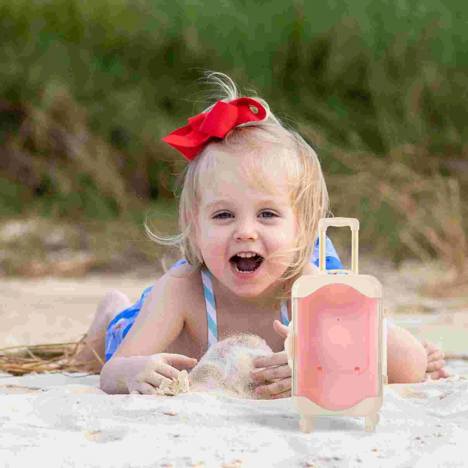 Mini Suitcase My Girl Toy Luggage For Playing House Dolls Accessories Miniature Travel Decor Baby