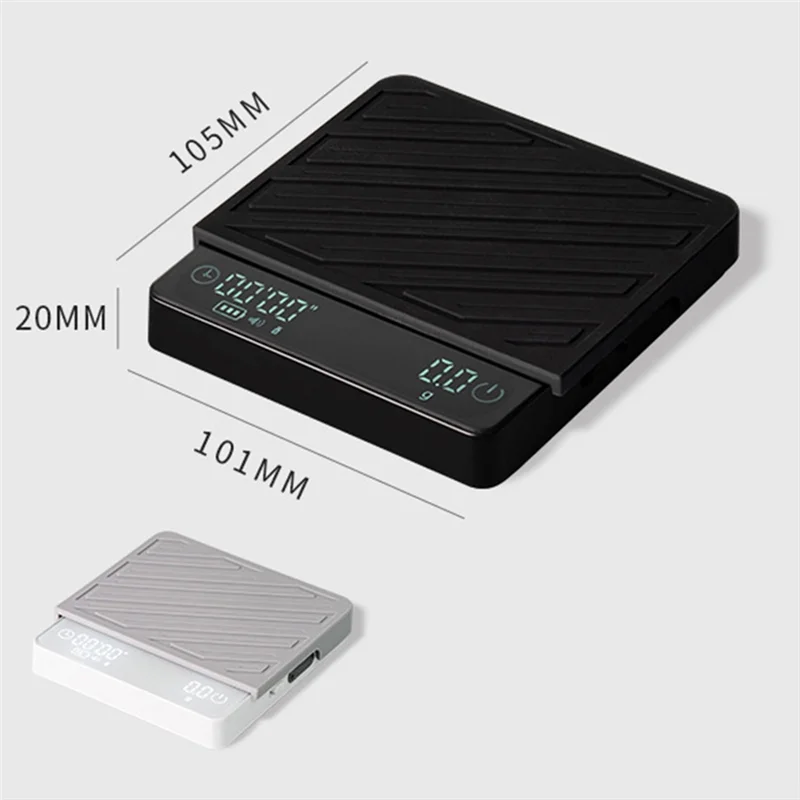 TAIGH-Electronic Hand-Brewed Coffee Scale/Smart Powder-Water Ratio Flow Rate Monitoring Scale/Coffee Measurement Tool