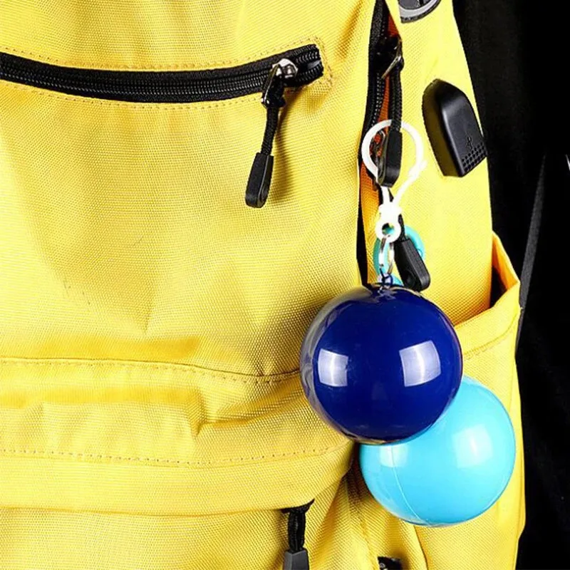 1/10PCS Portable Raincoats Balls Disposable Waterproof Rain Ponchos Outdoor Traveling Camping Fishing Emergency Rain Coat Balls