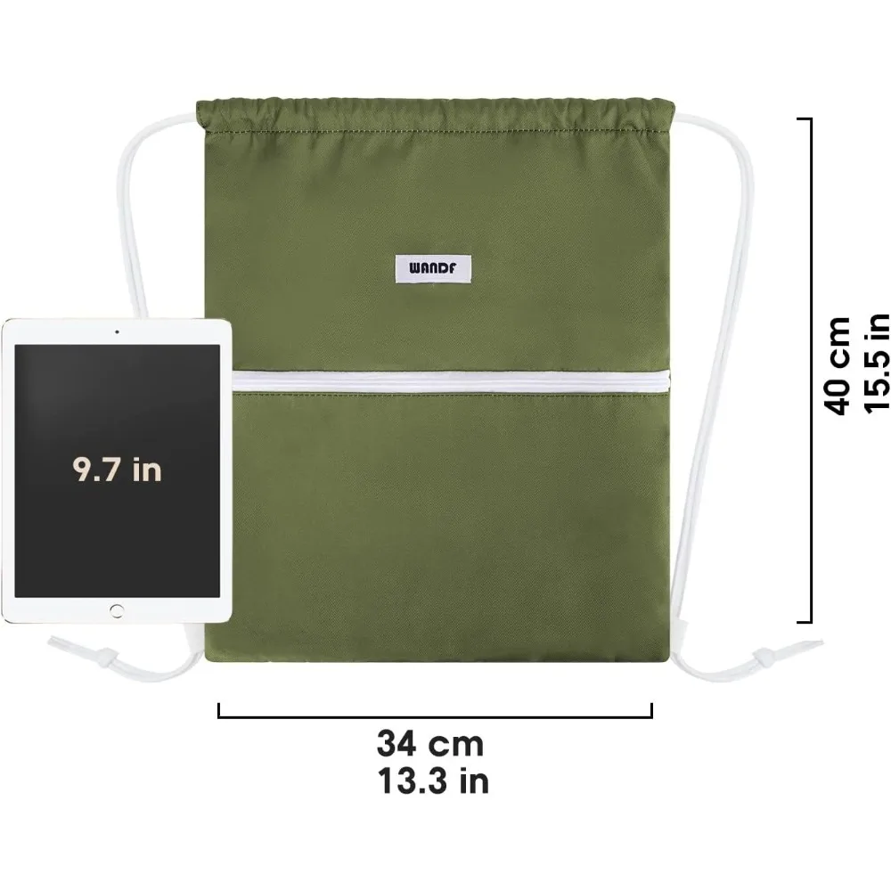 กระเป๋าเป้สะพายหลังแบบเชือกผูก กระเป๋าผ้าร่ม กระเป๋าซิป กระเป๋าไนลอนกันน้ำ สำหรับออกกำลังกาย ช้อปปิ้ง เล่นกีฬา โยคะ