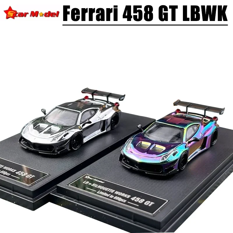 StarModel 체중계 1/64 페라리 458 GT LBWK 합금 장난감, 자동차 다이캐스트 금속 모델 선물