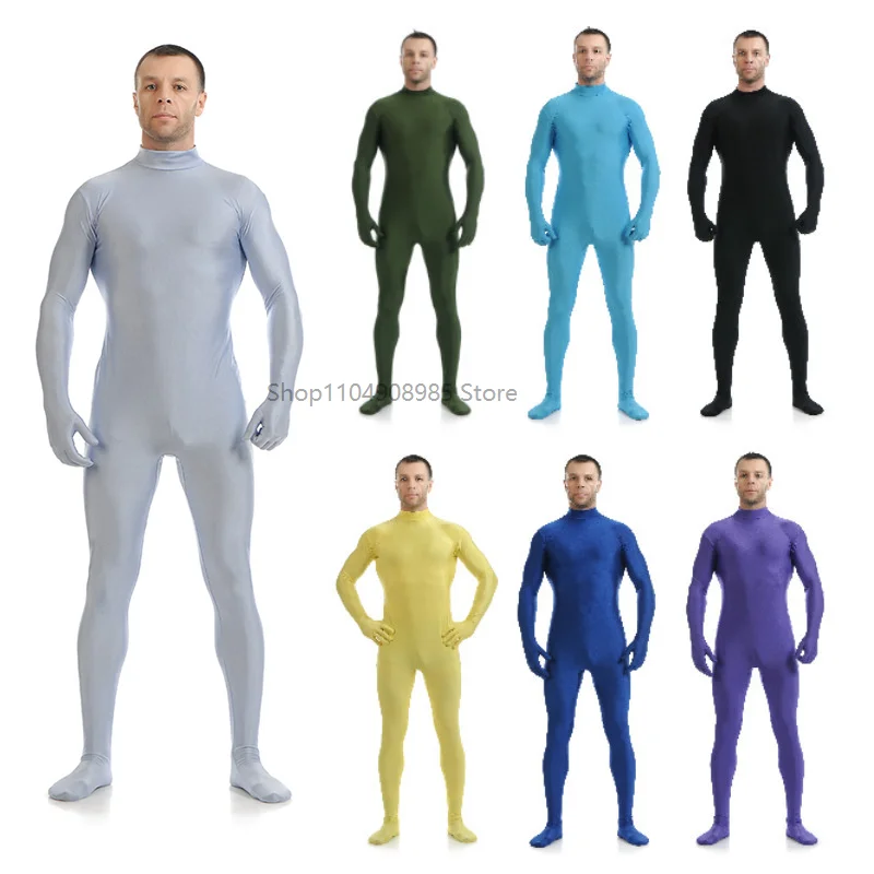 

Men Women Spandex Zentai Morph Suit Men Costumes Adults Halloween Jumpsuit Carnival Role Play Tight Suit